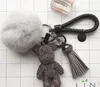 Luxury Cute Bling Full CZ Rhinestones Driby Bear Keychain Car Key Chain Ring Pendant för väska Charm HotSale Presenter
