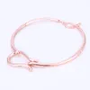 Women African Jewelry Sets Rose Gold Fashion Bridal Wedding Elegant Romantic Wedding Necklace Earring Bangle Ring Jewelry Sets