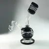 Unique Black Sphere Glass Bong with Bowl Recycler Bong Percolato 2017 New Arrival Smoking Bubbler Dab Oil Rig Real Image Water Pipe