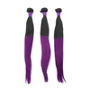 Brasilianisches gerades Haar-Webart Ombre-Human-Haar-Schuss-Zwei-Ton-Farbe 100 peruanische Haarbündel 1b / 27 1B / 30 1B / 99J 1B / rot / rot