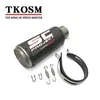 TKOSM 2017 New Model High Quality Stainless Steel 60mm 51mm Universal Motorcycle SC Exhaust Pipe Laser Muffler Racing Exhaust With Sticker