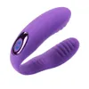 Waterproof G-spot Vibrator Magic Wand Massager,USB Rechargeable U shape Silicone Heated Vibrators 10 Modes Vibration Sex Toys Products DHL