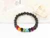 Fashion 7 Chakra Bracelet Power Energy Bracelet Men Women Fashion Rock Lava Stone Bracelet Top Seller Preferred