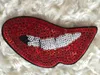 1 ensemble de patchs de paillettes brodés comprend 6 pièces de patchwork zakka à motif de lèvre thermocollant DIY appliques faites à la main pour la couture quilti360R