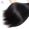 Norek 4 pakiety brazylijskie dziewicze włosy z zamknięciem proste nowoczesne pokazy ludzkie włosy splot koronkowy czołowe zamknięcie i pakiet1856502
