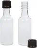 Mini Liquor Bottles 50ml Clear mini empty plastic Wine shot bottles (Black)