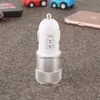 Universal Mini Aluminum Dual USB 2 Ports Car Charger Led Light Travel Charger Adapter for iphone 7 Samsung S8 S7edge HTC