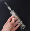 Tytanowy paznokci kwarcowy paznokci 14mm mini szklane szklane bongs rig olejowy nektarowy kolektor mini szklany bong