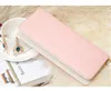 Wholesale Fashion Women Candy Color Wallet PU leather Wallet Long Ladies Clutch Coin Purse Casual Purse Free Shipping