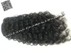 100% cabello humano cola de caballo afro rizado cordón rizado extensiones de cola de caballo, pelo virginal brasileño cola de caballo afro pelo rizado rizado 140g