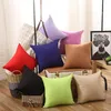 Kuddefodral Pillow Case Pure Color Polyester White Pillow Cover Cushion Cover Decor Pillow Case Blank Juldekor gåva 45 * 45 cm IB274