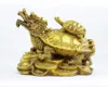Kinesiska fengshui ren brons rikedom pengar ond drake sköldpadda sköldpadda staty288w