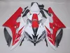 حقن صب القوالب المجانية تخصيص طقم Fairing for Yamaha YZF R6 06 07 Red White Black Fightings مجموعة YZFR6 2006 2007 OT36