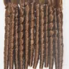Bundles # 8 faisceaux de cheveux humains brun clair tissant 300g 32PCS / LOT faisceaux de tissage de cheveux brésiliens double qualité de trame, cheveux lâches brésiliens