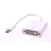 Type C USB 3.1 Male to DVI Female Adapter Cable for PC Macbook 12 inch White Color