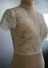 Scialli da sposa in pizzo avorio con maniche ad aletta con scollo a V Bolero da sposa su misura Coprispalle da sposa per abito Cape243L