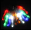 Halloween led flash gant cosplay constume gants fantômes noël lueur gants Ghost Dance Black Bar Stage Performance coloré Rave Light gants