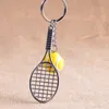 High quality Mini tennis racket key holder metal mesh racket key holder can be customized KR163 Keychains mix order 20 pieces a lot