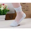 Wholesale-Ultrathin Transparent Beautiful Crystal Lace Elastic Short Socks