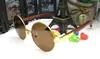 New Fashion Mens Sports Round Rimless Sunglasses Men Femmes Buffalo Horn Sun Glêmes Miroir Bamboo ATTITH