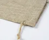 50PCS / LOT 7 * 9cm 8 * 11cm 9 * 12cm 10x15cm 13 * 18 15 * 20cm 17 * 23cm 20 * 25cm 20 * 30cm 25 * 35cm Burlap Jute Drawstring Gift Smycken Påse Väskor