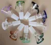 Spray color interface bongs accessories Glass Smoking Pipes colorful mini multi-colors Hand Spoon