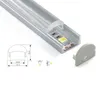 10 x 1m sets / partij 60 graden hoek aluminium profiel led strip en led extrusie voor plafond of verzonken wandlampen