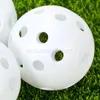 All'ingrosso- Bianco 100 Pz / pacco Plastica Whiffle Flusso d'aria Palline da golf vuote Pratica Palline da golf Allenamento Sport Accessori da golf Ausili Strumento Clubs1