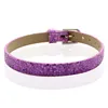 Wholesale 8mm wide 22cm length 100pcs/lot Shiny PU Leather Wristband Bracelet Fit For DIY Accessories Slide Letters