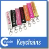 High Quality Trendy Leather Keychain Elastic Leather Braid Key Rings With Attached Hair Softball Baseball Braided Bag Pendent