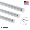 LED Tube Light 8ft V Shape Integrate 4ft 5ft 6ft 8 feet T8 Dual LED Tubes Cool Lighting led strip fixture