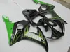 Free customize fairing kit for Yamaha YZF R6 03 04 05 green flames black fairings set YZF R6 2003 2004 2005 OT30