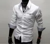Camicia di colore solido moda uomo 2022 Autunno Primavera maschio camicie casual a maniche lunghe colletto rovesciato slim fit 3 colori
