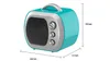 Altoparlante cordino Bluetooth portatile con forma retro TV con microfono vivavoce TF Scheda audio Aux-in TV classica senza fili MP3 Subwoofer