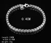 2017 Best-selling Men's Classic box bracelet 925 silver bracelet silver jewelry 19CM * 4MM 20pcs/lot Free Shipping