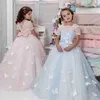 robe de fille de fleur papillon