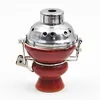 Groothandel - 1pc / lot shisha keramische kom met metalen windhoes en houtskoolscherm waterpijp kom 5 kleuren beschikbaar Shisha folie slang houtskool1