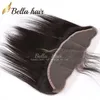 Paquetes de cabello peruano con un cierre frontal de encaje 13x4 tejidos rectos sedosos