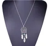 4 stilar Maxi Halsband Fashion Hot Pendant Halsband Alloy Dream Catcher Girl Necklace för Kvinnor Uttalande Halsband Smycken