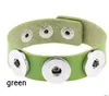 Groothandel Snap Button Armband Bangles Unisex PU Lederen Armbanden Fit 18mm Noosa Snap Button Sieraden 14 Kleuren voor kiezen