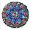 Nowy Design 43 * 43 cm Okrągły Indian Mandala Poduszki podłogowe Okrągłe Czeski Poduszki Poduszki Poduszki Pokrywa Case Color Textile Pillow Sofa Pillow Case