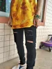 Whole-2016 neue Herrenjeans, zerrissene Jeans für Männer, dünn, Distressed, schlank, Designer, Biker, Hip-Hop, Swag, schwarz, schmale Jeans263z