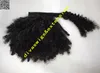 Clip per parrucchino a coda di cavallo ricci crespi con coulisse in nero naturale coda di cavallo mongola vergine estensioni dei capelli coda di cavallo afro da 10-20 pollici