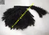 Kinky Krullend Trekkoord Paardenstaart haarstukje clip in natuurlijke zwarte Maagd mongoolse paardenstaart Hair Extensions 10-20 inch afro Paardenstaart