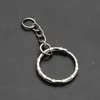Hot Sell! Antique Silver Band Chain key Ring DIY Accessories Material Accessories
