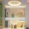 Lustre en cristal moderne allumant le plafonnier en cristaux K9 clairs sphère en spirale luxueuse pour le couloir du couloir du salon
