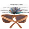Trä retro polariserade solglasögon handgjorda bambu träglasögon mode personliga glasögon för man och kvinnor hela filmen CO291C