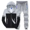 Wholesale-8XL New Mens Casual Hooded Sweatshirts Male Loose Fit Heavy Active Suit Men  Sportswear Man Leisure Tracksuit Sets,YA423
