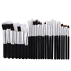 Ensembles de pinceaux de maquillage professionnels Patchwork noir, Kit d'outils de pinceaux de maquillage, poudre de fond de teint, fards à joues synthétiques naturelsxgrj4947088