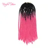 hair extension two tone straight dreadlocks braids dropshipping synthetic 20inch faux locs synthetic braiding hair